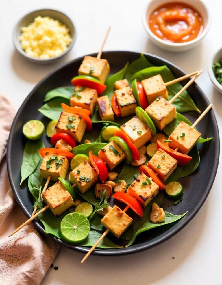Smoky Maple-Glazed Tofu Skewers